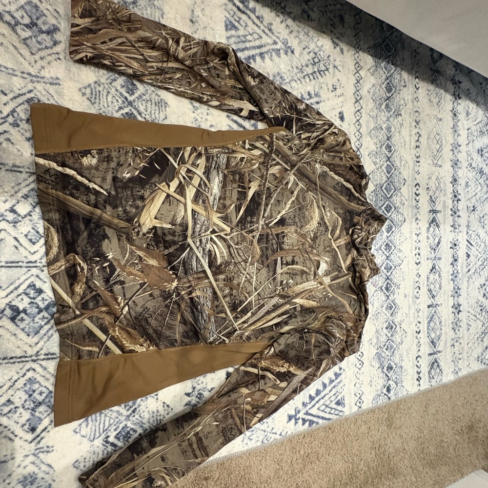 Under Armour Men's Camouflage Hunting Shirt in Brown and Olive